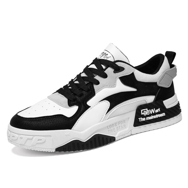 Low-top lace-up color blocking sneakers, fashionable, breathable and non-slip-7771