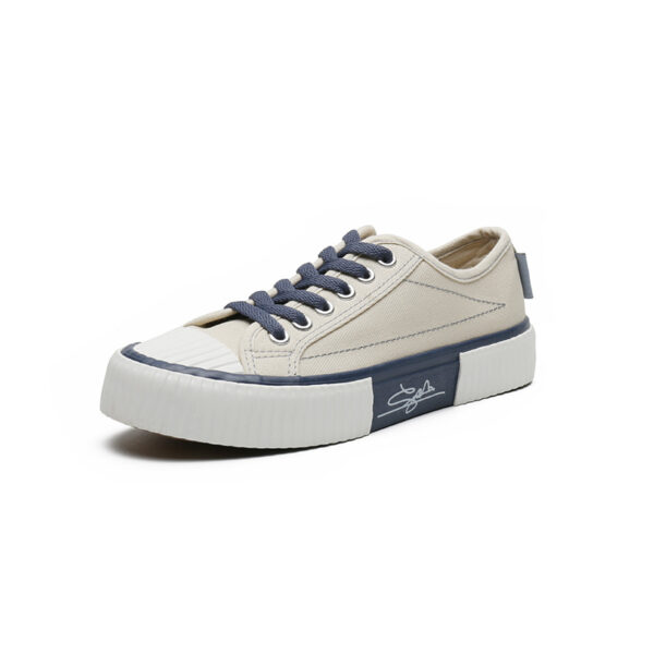 Top Canvas Sneakers Casual Lace Up Flat Slip On Shoes-x188