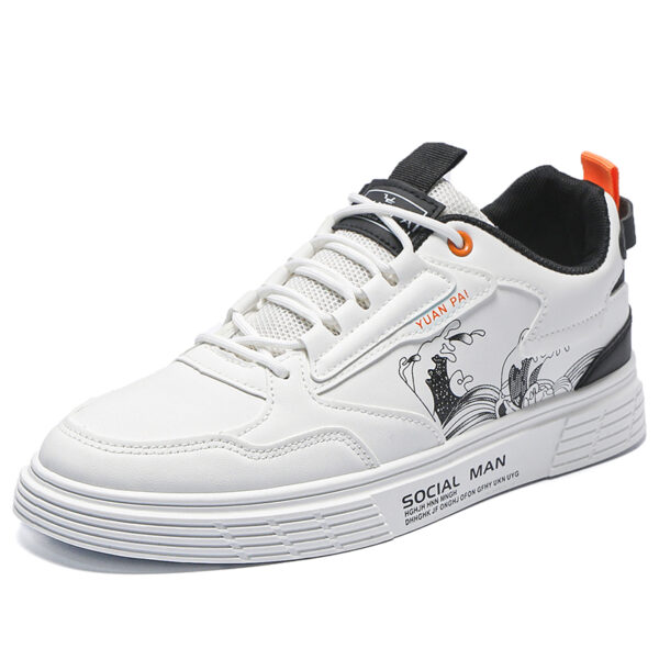 New Fashion Male Sneakers Leather Men Shoes Breathable Non-Slip Sweat-absorbent Flat Shoes Man Spring Autumn Casual Sneaker-sk301