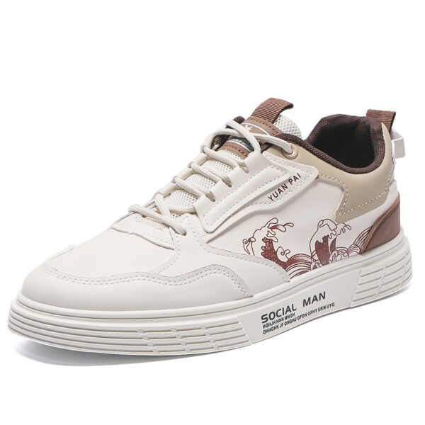 New Fashion Male Sneakers Leather Men Shoes Breathable Non-Slip Sweat-absorbent Flat Shoes Man Spring Autumn Casual Sneaker-sk301
