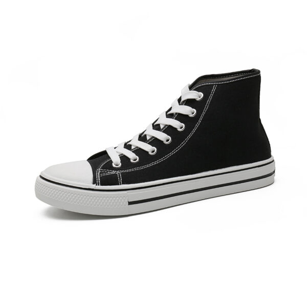 Canvas Sneakers High Lace Up Casual Walking Shoes-a66637